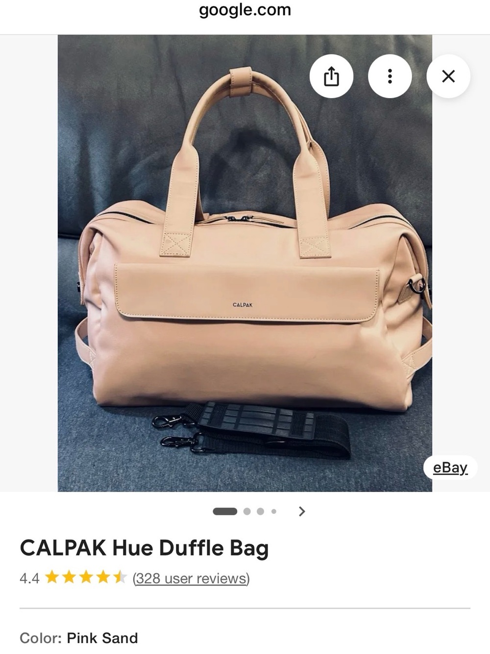 Calpak Hue Duffle Bag in Pink Sand